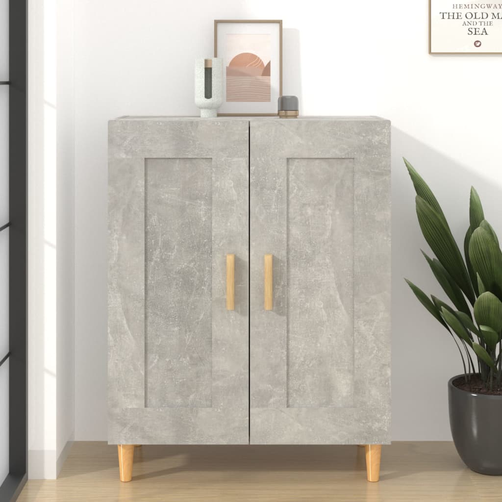 Aparador de madera contrachapada blanco 69,5x34x90 cm