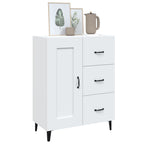 Aparador de madera contrachapada blanco 69,5x34x90 cm