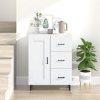 Aparador de madera contrachapada blanco 69,5x34x90 cm