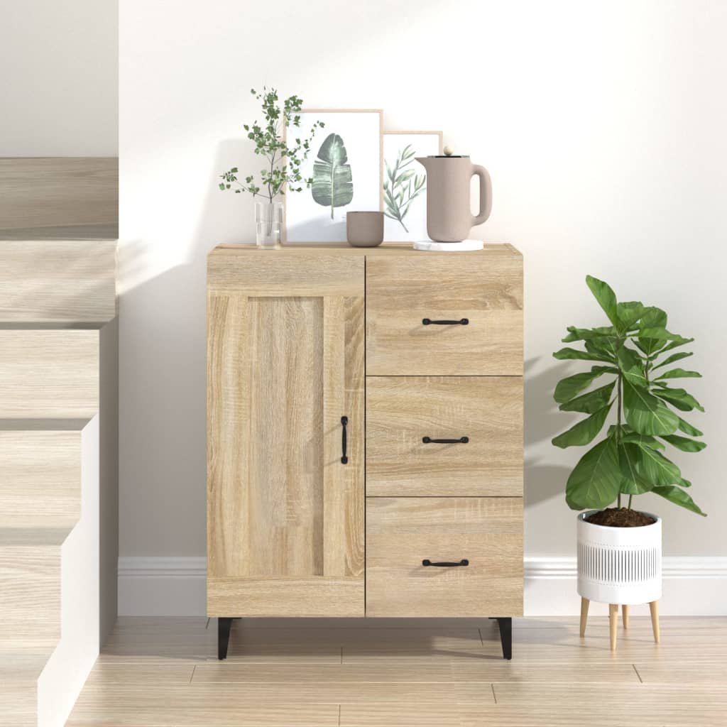 White plywood sideboard 69.5x34x90 cm