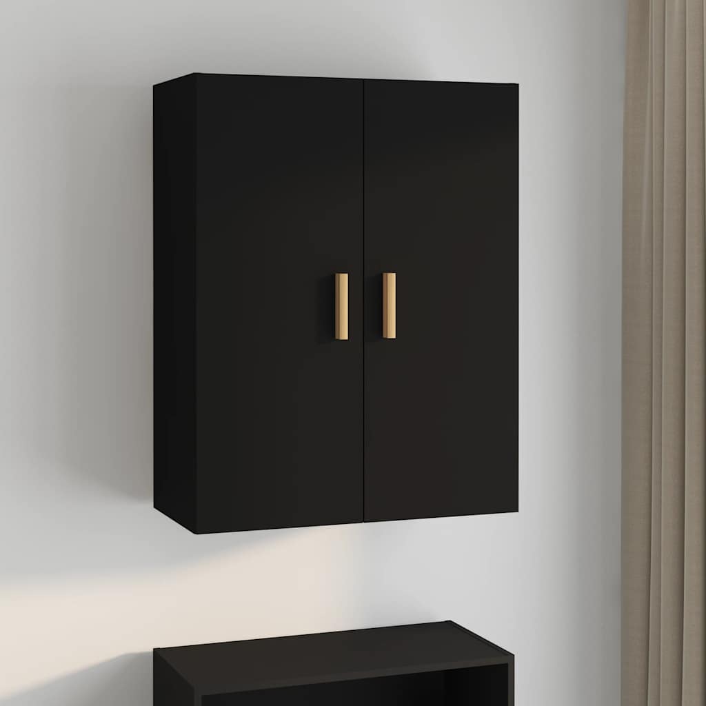 Armario de pared colgante blanco brillante 69,5x32,5x90 cm