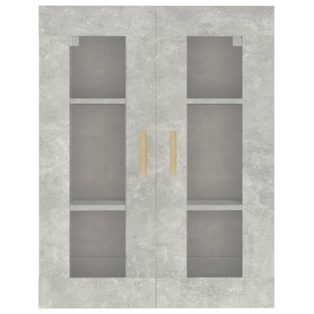 Armario colgante de pared gris hormigón 69,5x34x90 cm