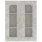 Armario colgante de pared gris hormigón 69,5x34x90 cm