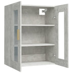 Armario colgante de pared gris hormigón 69,5x34x90 cm