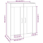 Armario colgante de pared blanco 69,5x32,5x90 cm