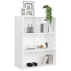 Armario de pared colgante blanco brillante 69,5x32,5x90 cm