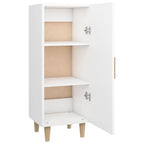 Aparador de madera contrachapada blanco 34,5x34x90 cm