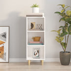 Aparador de madera contrachapada blanco 34,5x32,5x90 cm