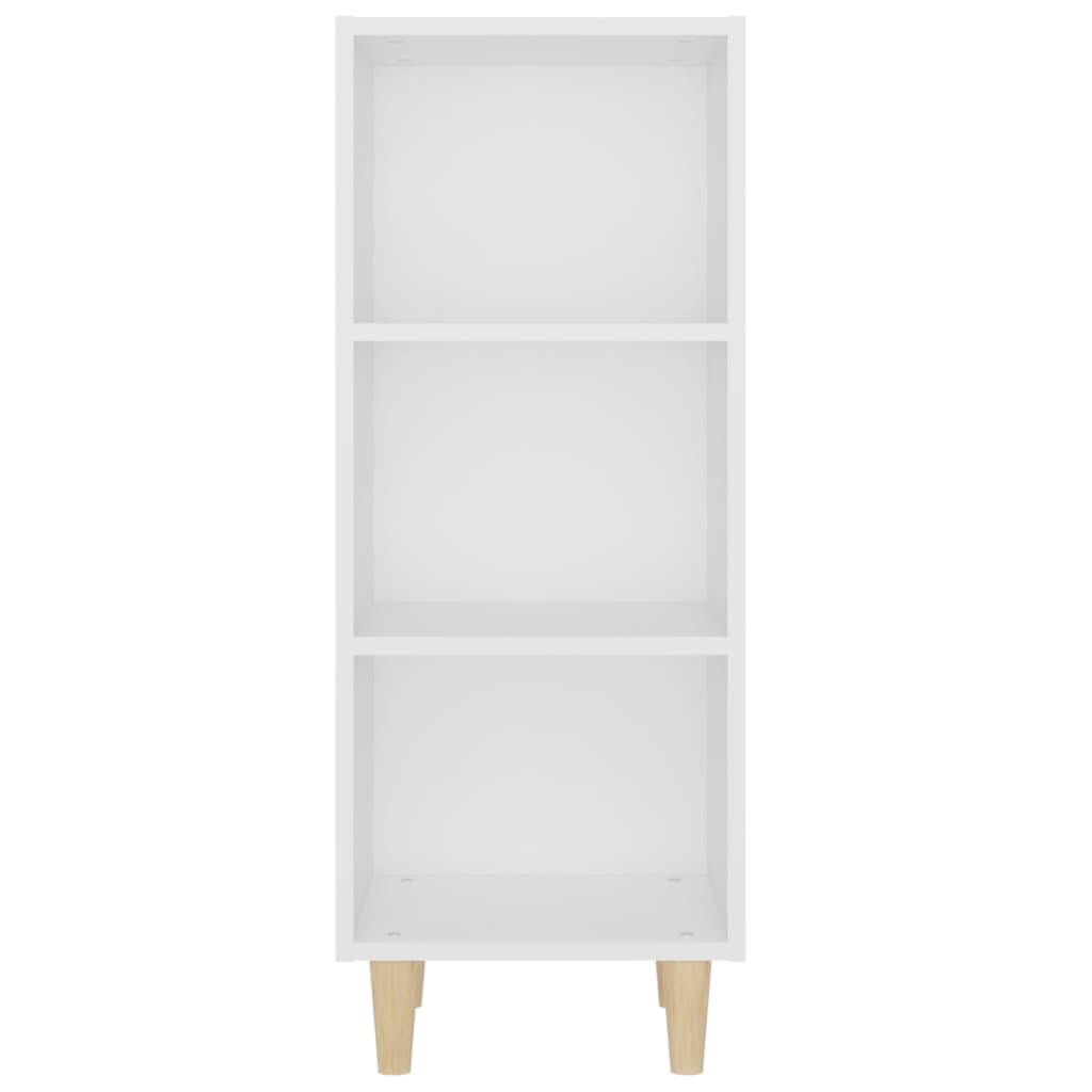 Aparador de madera contrachapada blanco 34,5x32,5x90 cm