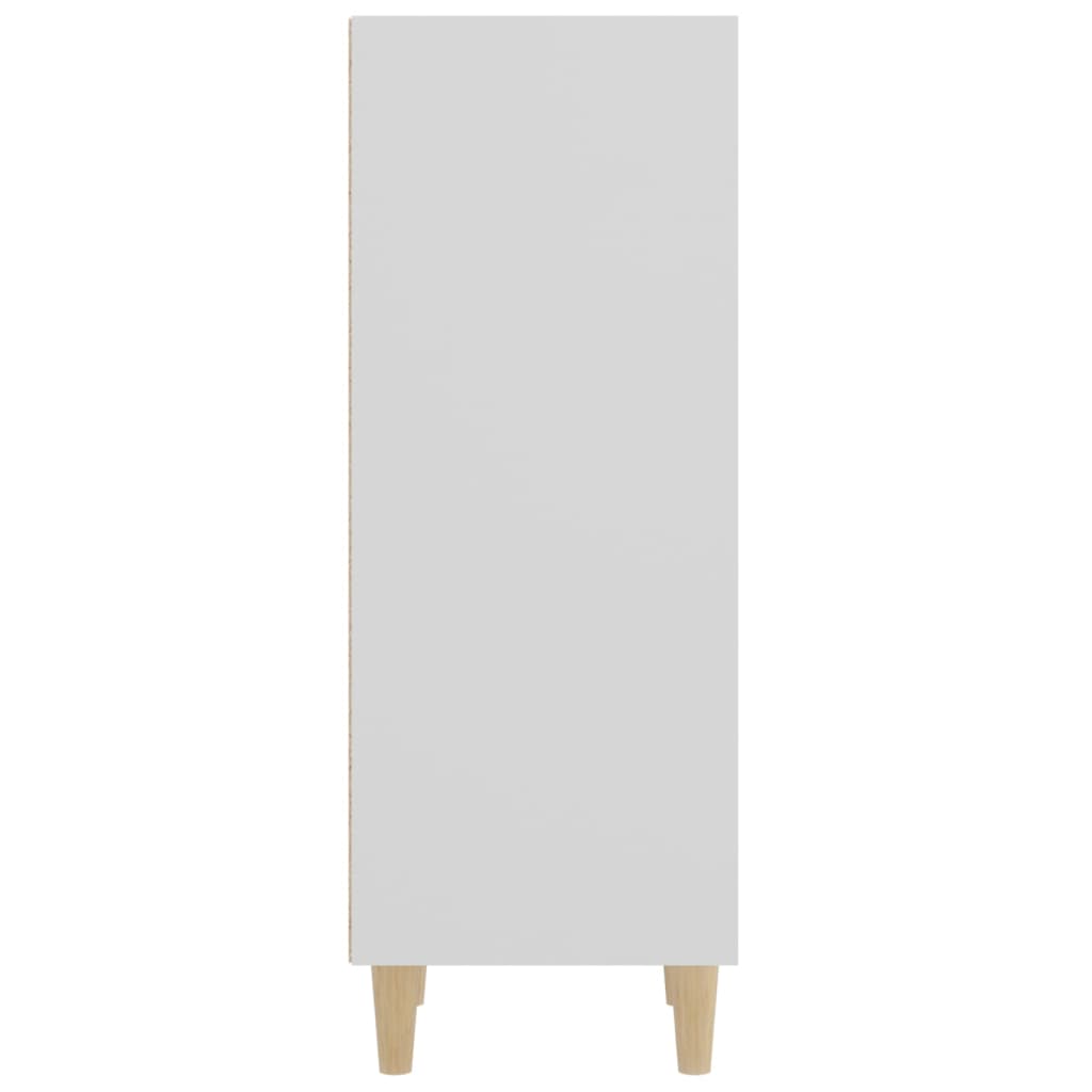Aparador de madera contrachapada blanco 34,5x32,5x90 cm