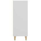 Aparador de madera contrachapada blanco 34,5x32,5x90 cm