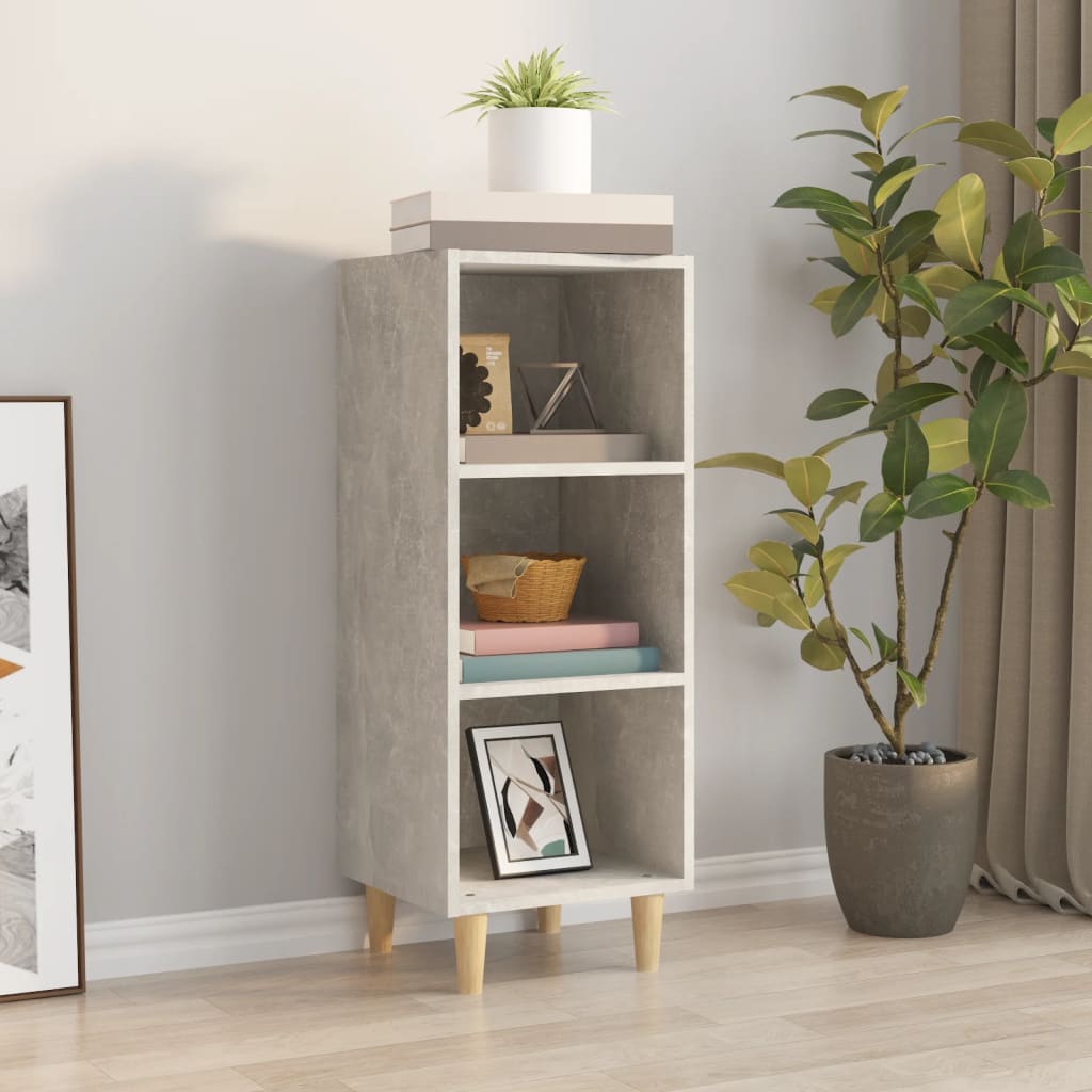 Aparador de madera contrachapada blanco 34,5x32,5x90 cm