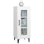 Aparador de madera contrachapada blanco 34,5x34x90 cm