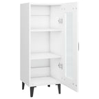 Aparador de madera contrachapada blanco 34,5x34x90 cm
