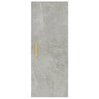Armario de pared contrachapada gris hormigón 34,5x34x90 cm
