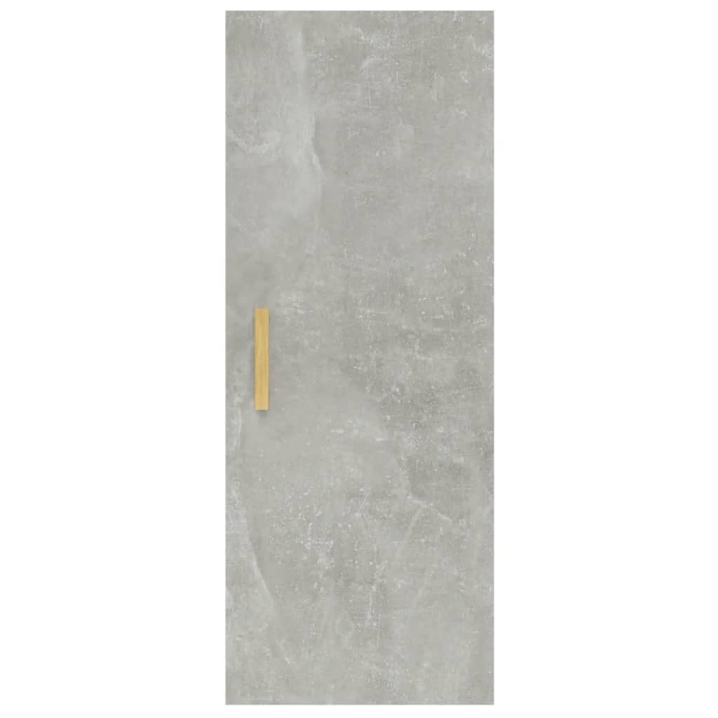 Armario de pared contrachapada gris hormigón 34,5x34x90 cm