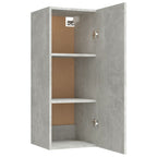 Armario de pared contrachapada gris hormigón 34,5x34x90 cm