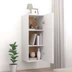 Armario de pared madera de ingeniería blanco 34,5x34x90 cm