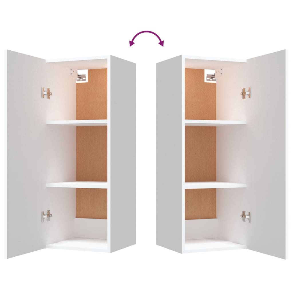 Armario de pared madera de ingeniería blanco 34,5x34x90 cm