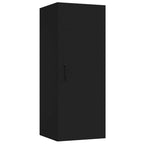 Armario de pared madera de ingeniería negro 34,5x34x90 cm