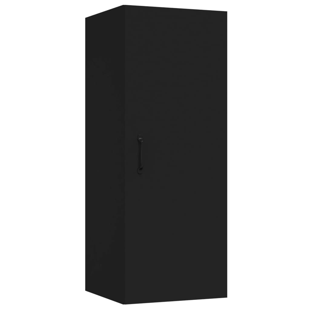 Armario de pared madera de ingeniería negro 34,5x34x90 cm