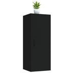 Armario de pared madera de ingeniería negro 34,5x34x90 cm