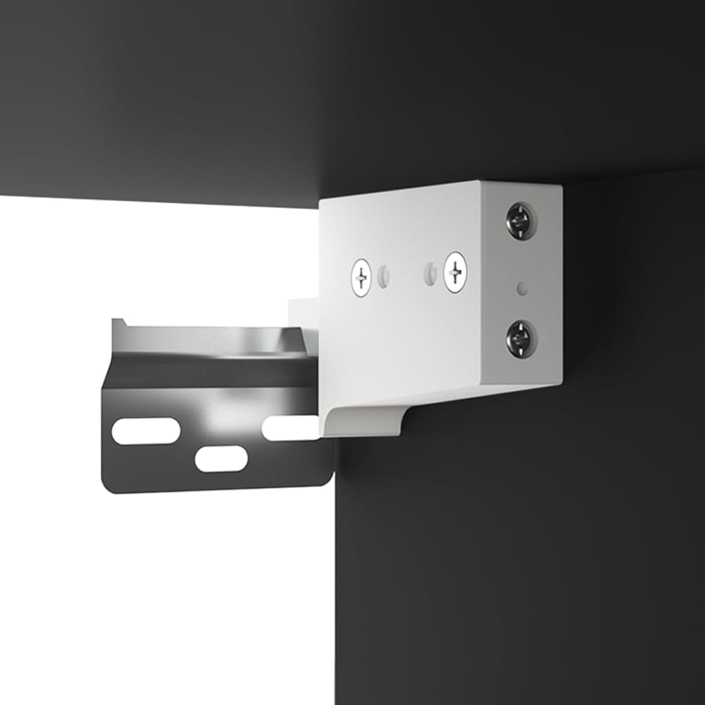 Armario de pared madera de ingeniería negro 34,5x34x90 cm