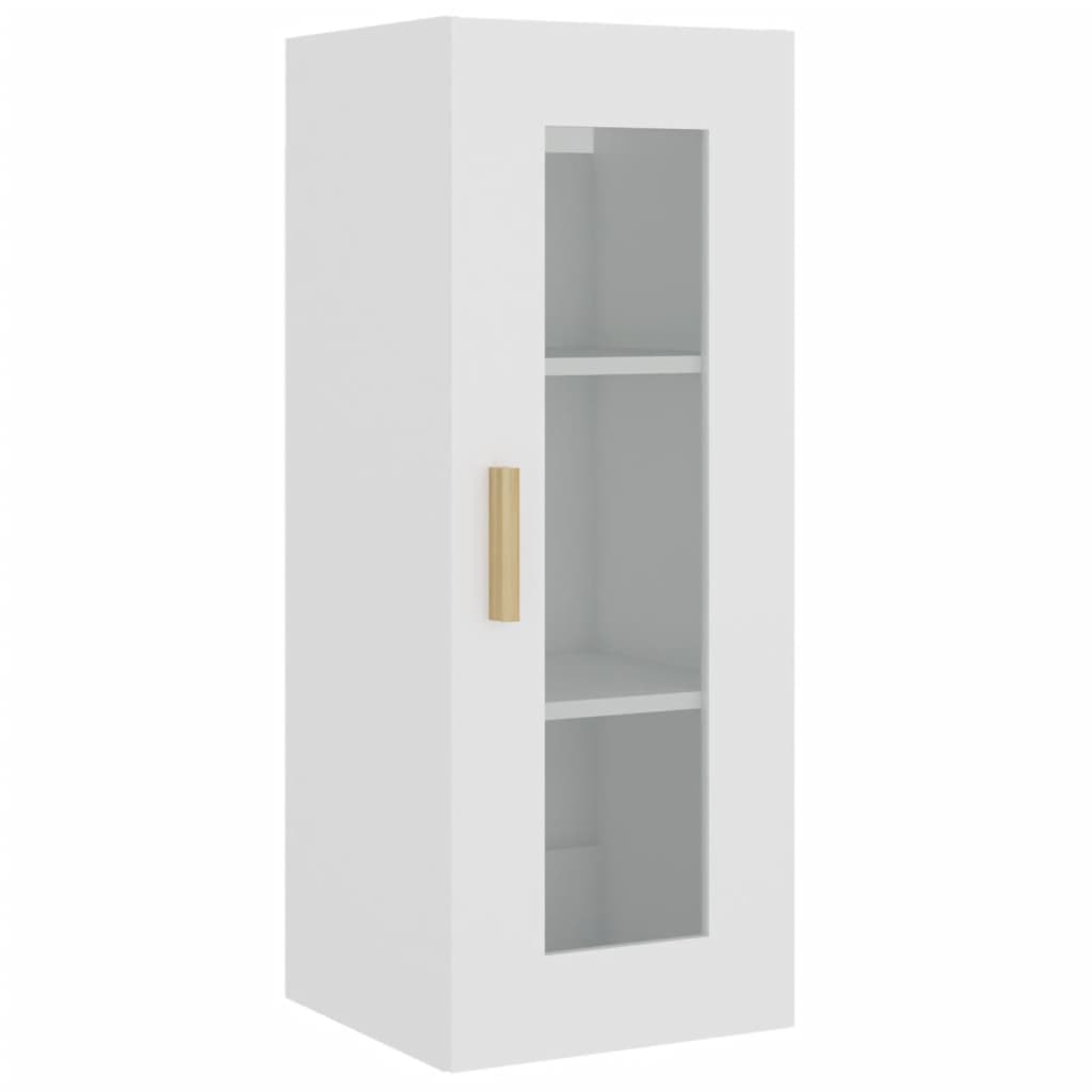 Armario de pared madera de ingeniería blanco 34,5x34x90 cm