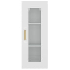 Armario de pared madera de ingeniería blanco 34,5x34x90 cm
