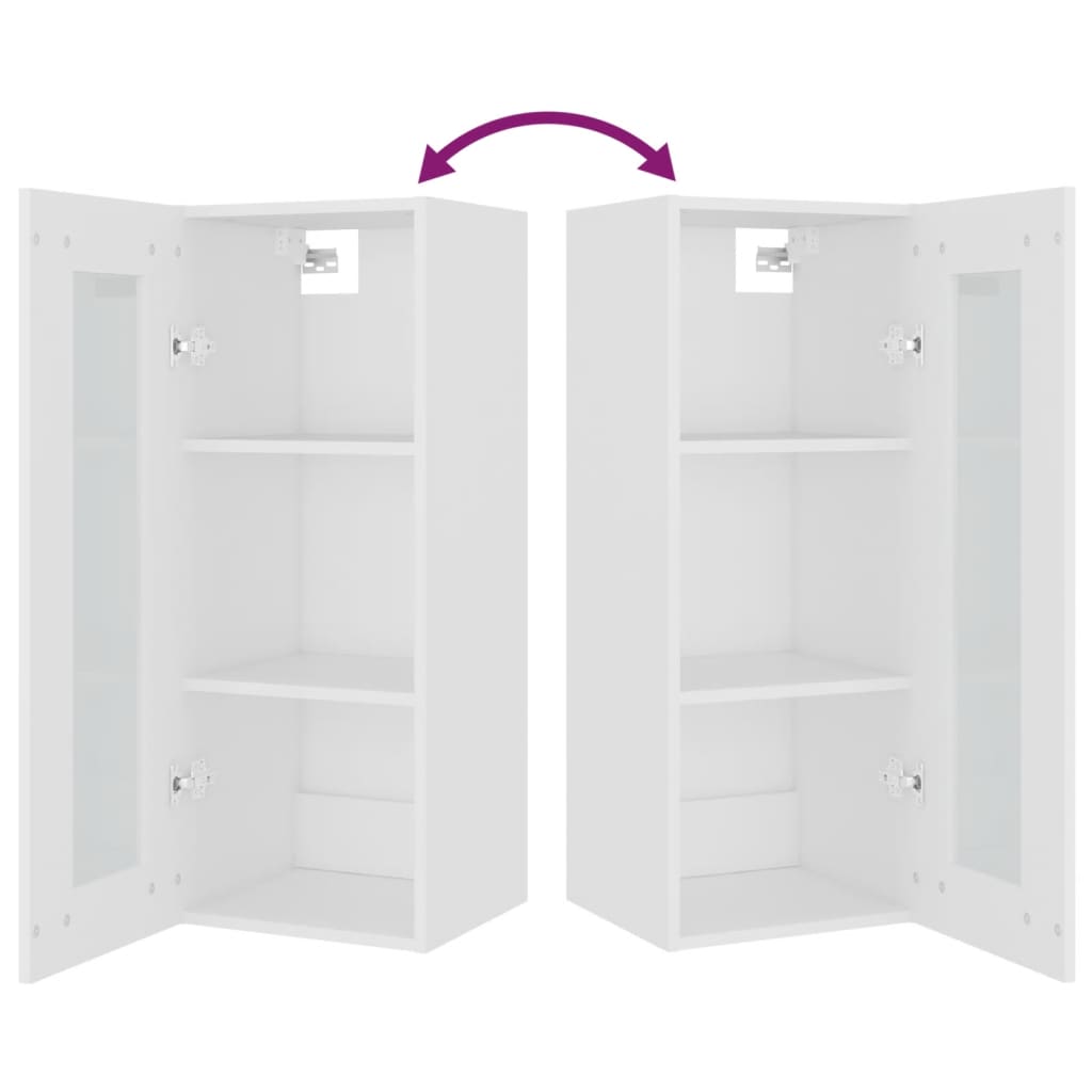 Armario de pared madera de ingeniería blanco 34,5x34x90 cm