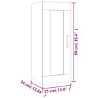 Armario de pared madera de ingeniería blanco 35x34x90 cm