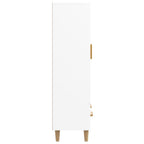Aparador de madera contrachapada blanco 70x31x115 cm
