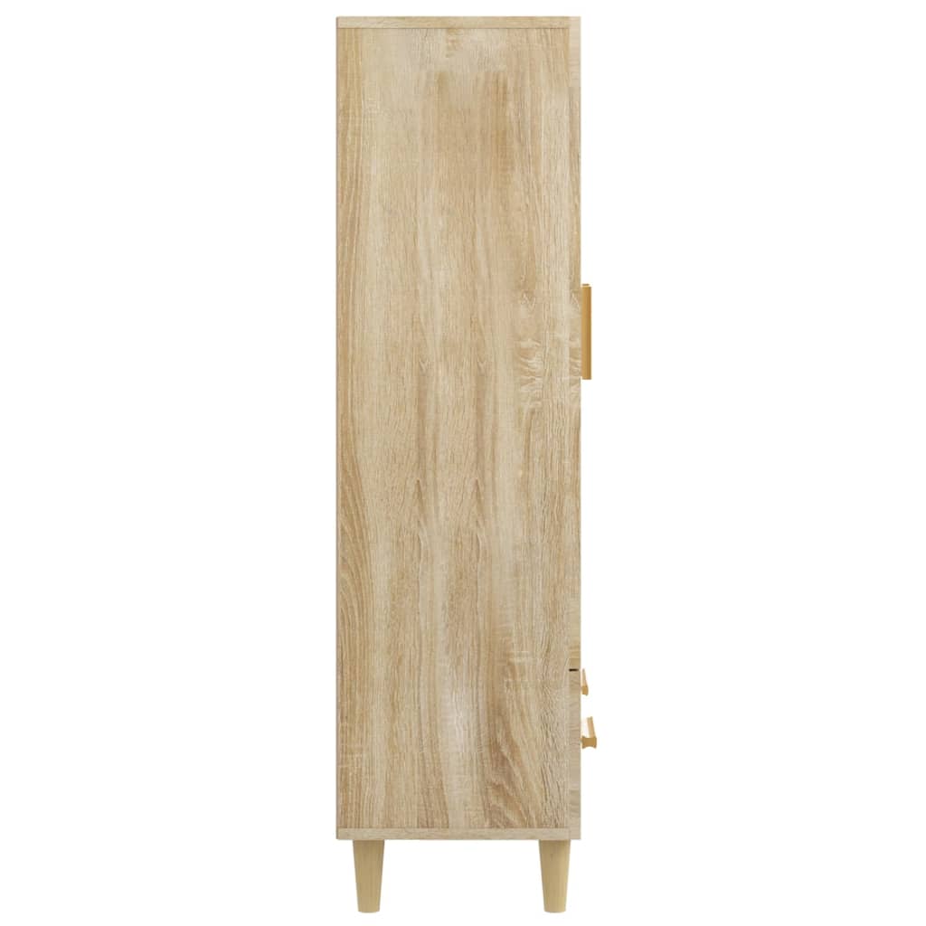 Aparador madera contrachapada color roble Sonoma 70x31x115 cm