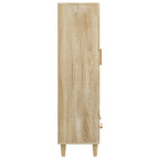 Aparador madera contrachapada color roble Sonoma 70x31x115 cm