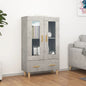 Concrete Gray Plywood Sideboard 70x31x115 cm