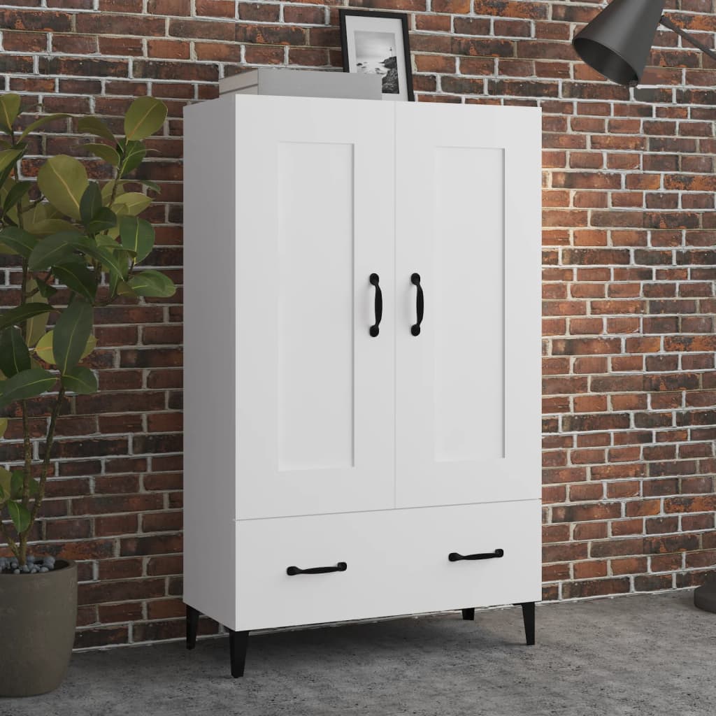 Aparador alto de madera contrachapada gris Sonoma 70x31x115 cm