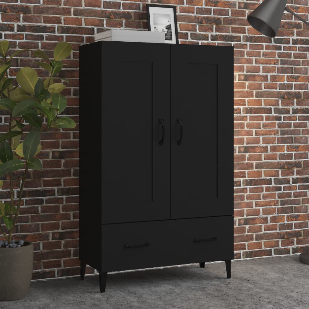 Aparador alto de madera contrachapada gris Sonoma 70x31x115 cm