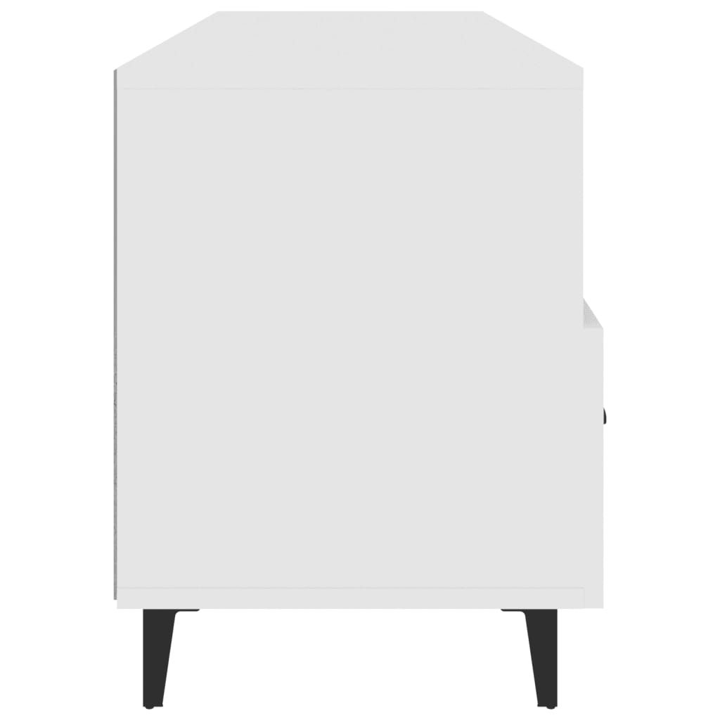 Mueble de TV madera contrachapada blanco 102x35x50 cm