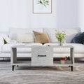 Mesa de centro hierro y madera contrachapada 80x40x35 cm