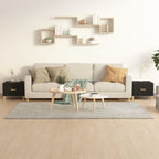 Mesa de centro 2 uds madera ingeniería blanco brillo 50x50x40cm