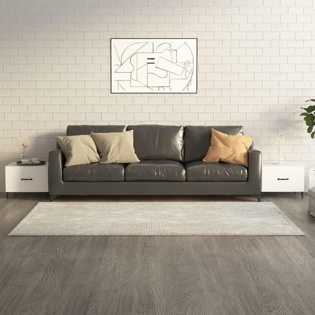 Mesa de centro con patas de metal 2 uds roble Sonoma 50x50x40cm