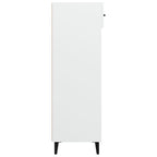 Zapatero de madera contrachapada blanco 60x35x105 cm