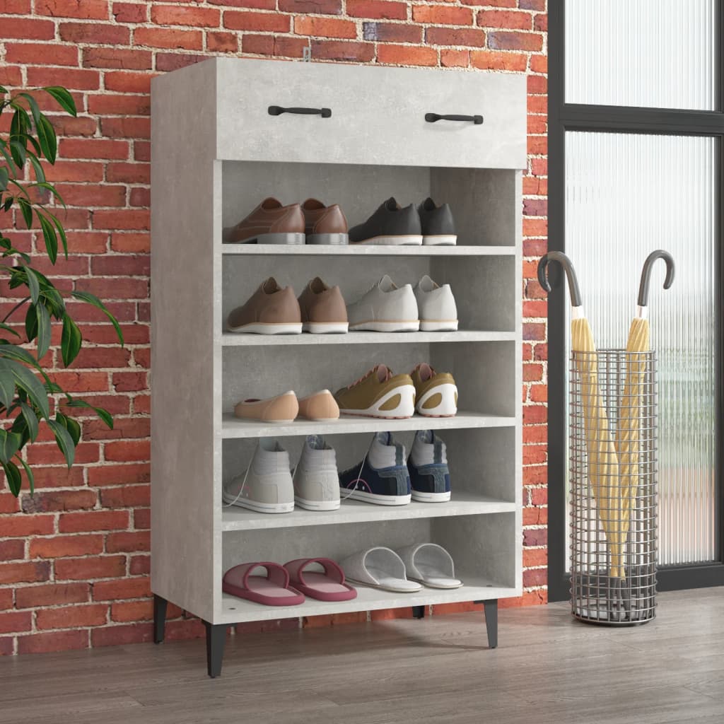 Sapateira de contraplacado branco 60x35x105 cm