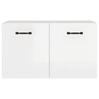 Armario pared madera contrachapada blanco brillo 60x36,5x35 cm