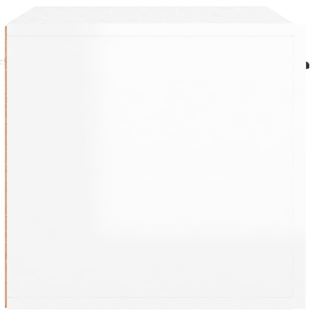 Armario pared madera contrachapada blanco brillo 60x36,5x35 cm