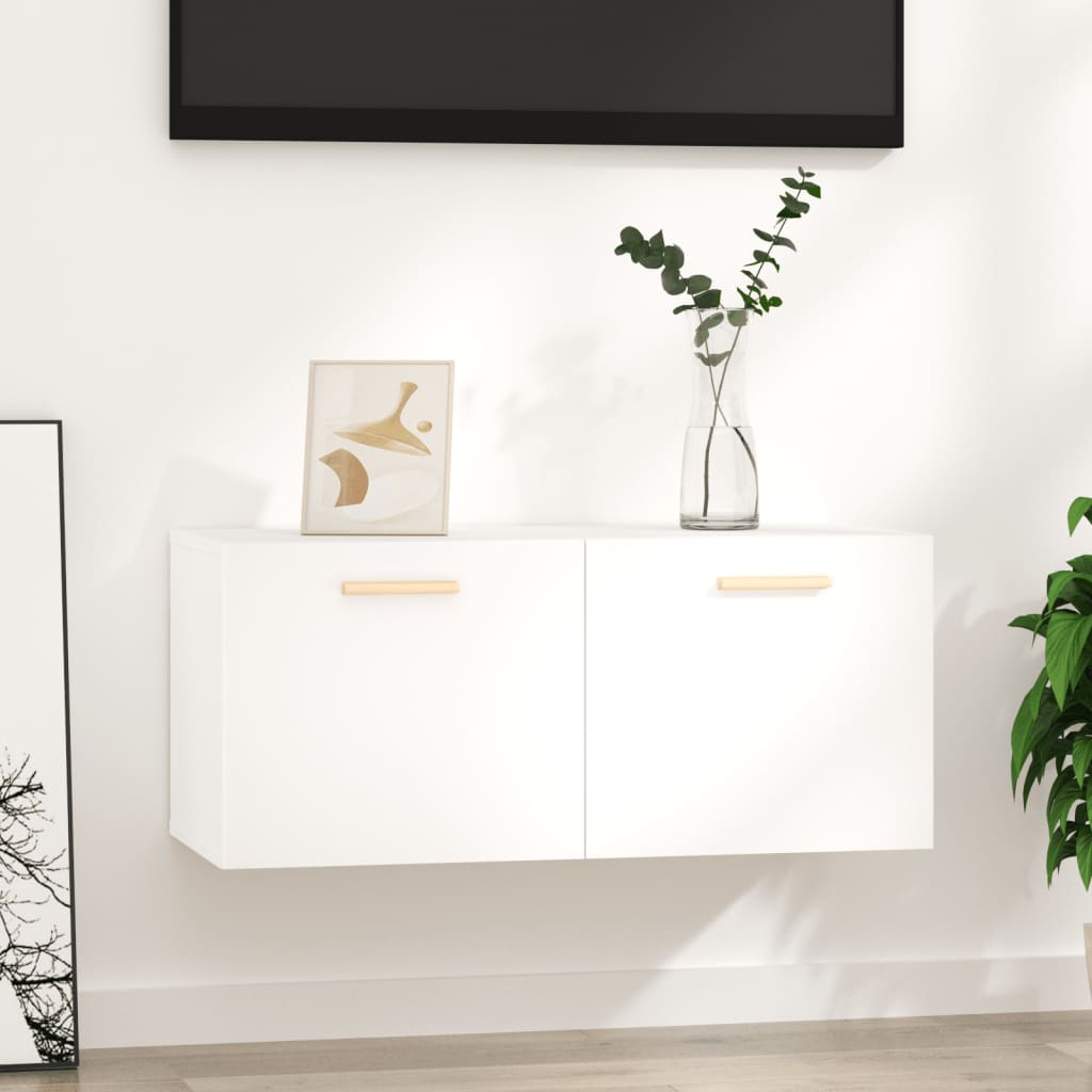 Armario de pared madera ingeniería roble ahumado 80x35x36,5 cm