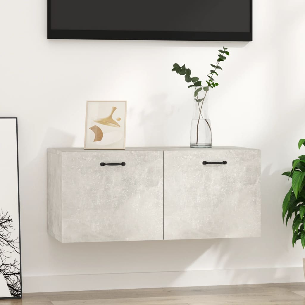 Wall cabinet engineered wood white high gloss 80x36.5x35 cm