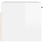 Armario de pared madera ingeniería blanco brillo 80x36,5x35 cm