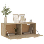 Armario pared madera contrachapada roble Sonoma 100x36,5x35 cm