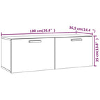 Armario pared madera contrachapada roble Sonoma 100x36,5x35 cm